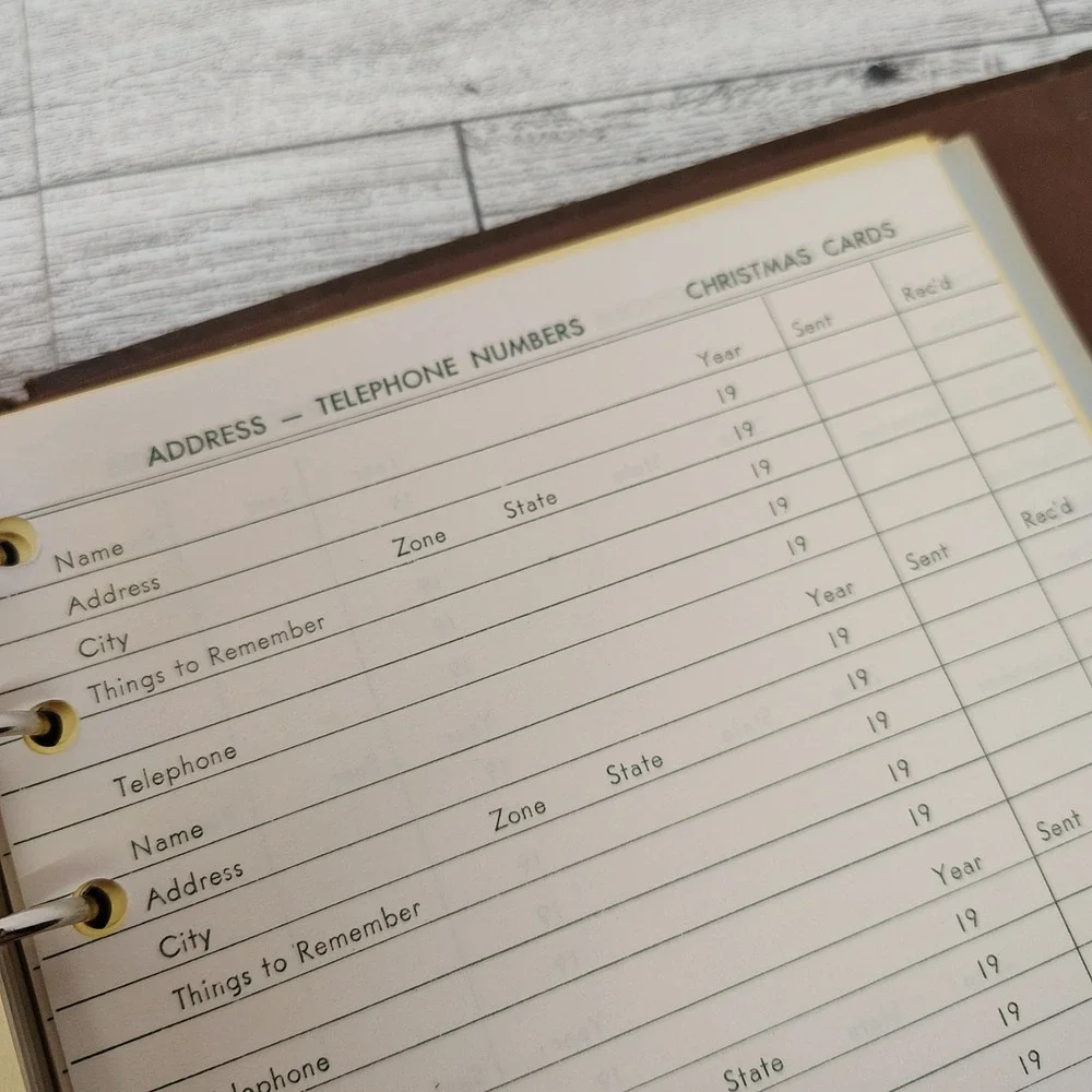1961 Very Important Data Address Book‎ Telephone Number Organizer True Vintage